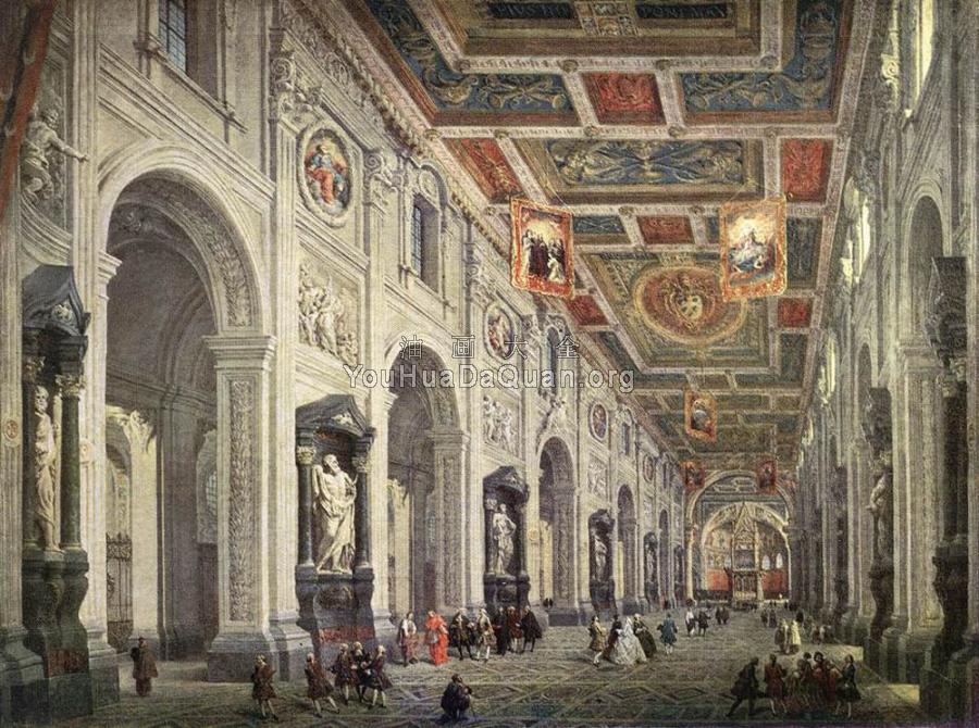 Interior Of The Santa Giovanni In Laterno In Rome - 乔万尼·保罗·帕尼尼